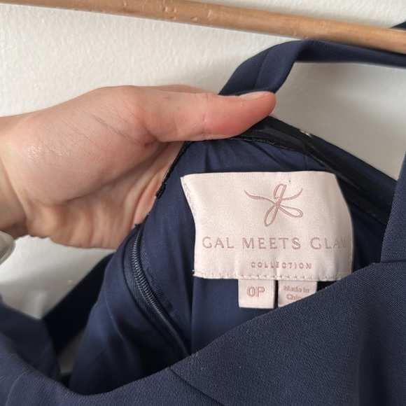 Gal Meets Glam 0P Nicole Navy Blue Sweetheart Jumpsuit - Picture 9 of 11